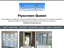 Tablet Screenshot of flyscreenqueen.co.uk
